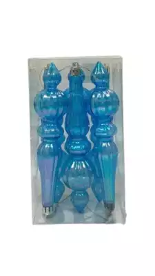 Набор новогодних украшений «Капля», 6 шт, синий